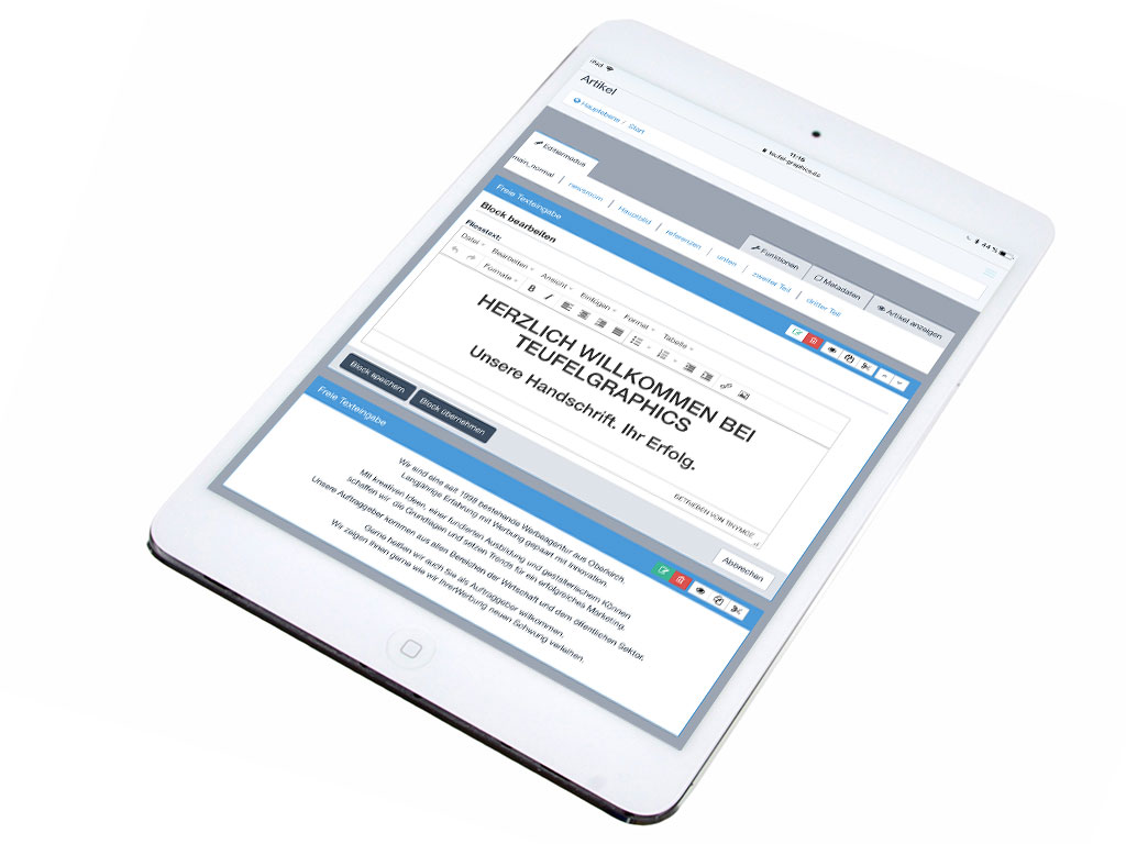 Webseite pflegen Webseite pflegen